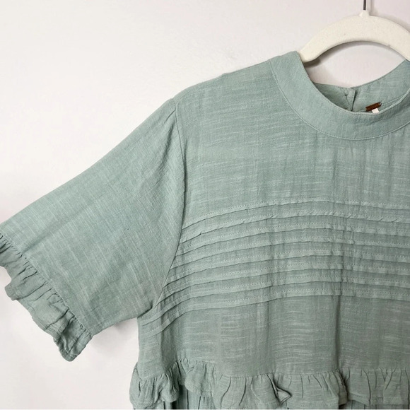 Free People Quiet Solitude Mini Dress in Mist Blue - Picture 5 of 8